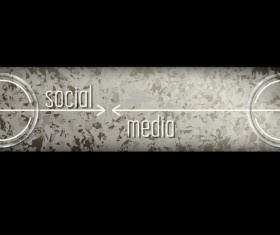 Social media with black background vector