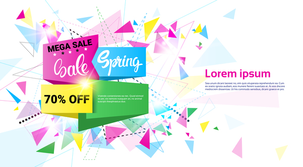 Special offer sale abstract template vector 08
