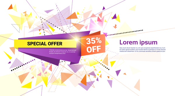 Special offer sale abstract template vector 10