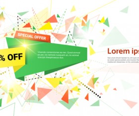 Special offer sale abstract template vector 12