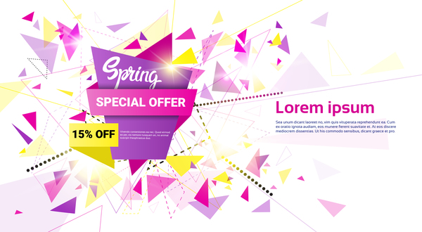 Special offer sale abstract template vector 14