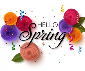 Spring flower beautiful background vector 01