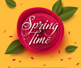 Spring flower beautiful background vector 02