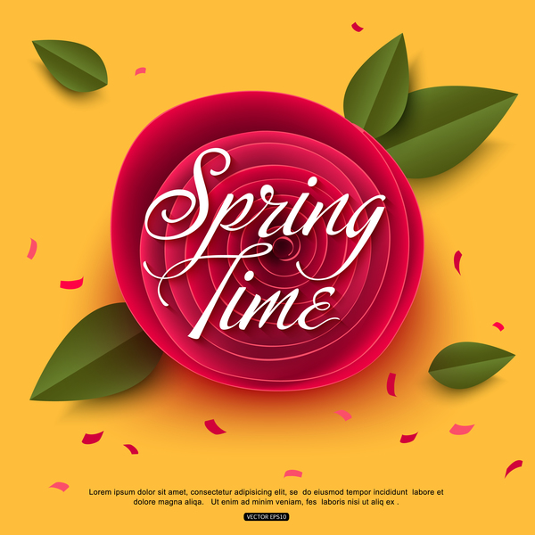 Spring flower beautiful background vector 02