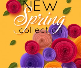 Spring flower beautiful background vector 05