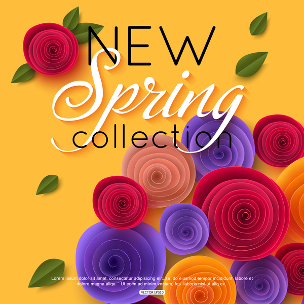 Spring flower beautiful background vector 05