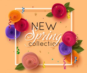 Spring flower beautiful background vector 06