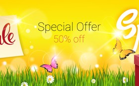 Spring special offer banners vector 01