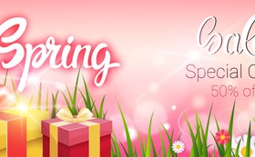Spring special offer banners vector 02