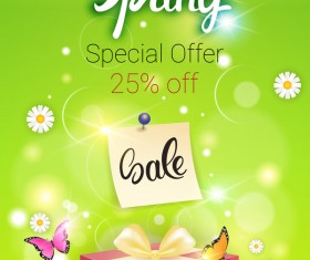 Spring special offer sale template vector 04