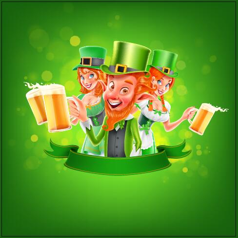 St.Patricks Day poster template vector 04