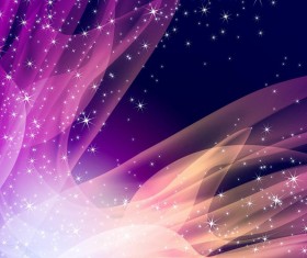 Star light with abstract wavy background vector