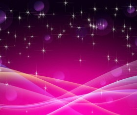 Star light with pink wavy background vector