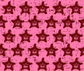 Stars with skull with seamless pattern vector