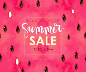 Summer sale background with gem vector 05