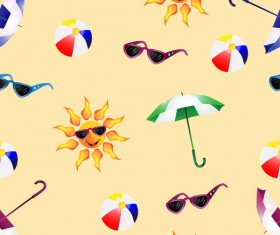Summer travel pattern seamless vector material