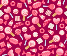 Sweet candy cane vector seamless pattern