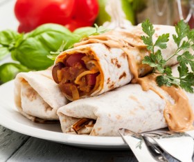 Tasty Burritos Stock Photo 03