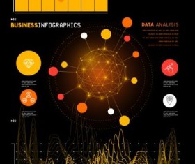 Technical element with business infographic template vector 01