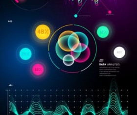 Technical element with business infographic template vector 02