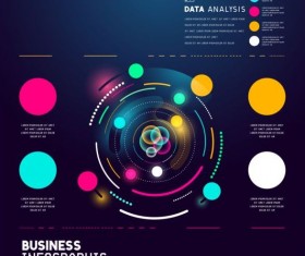 Technical element with business infographic template vector 04