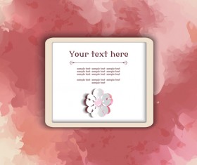 Text frame with watercolor drawn vectors 01