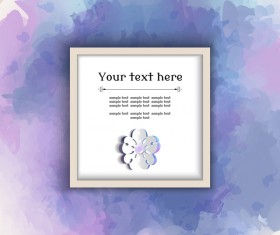 Text frame with watercolor drawn vectors 02
