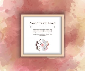 Text frame with watercolor drawn vectors 03