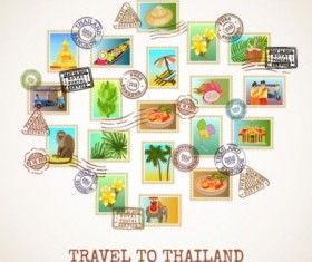 Thailand travel vector material