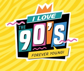 The 90s label vector 01