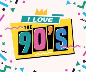 The 90s label vector 02