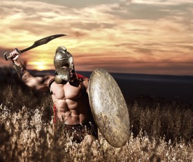 The Spartan Warrior wielding the dagger HD picture