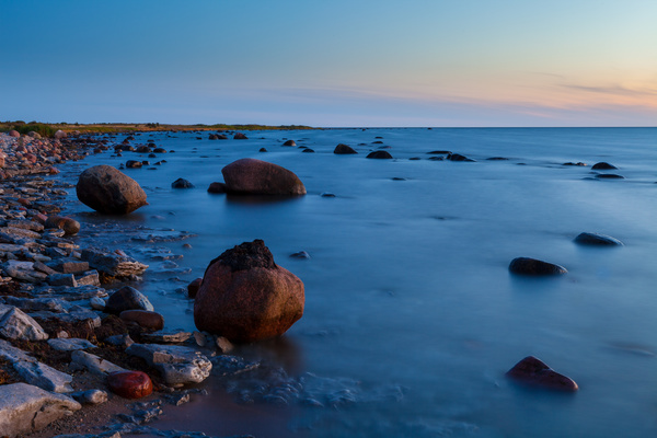 The bay of Baltic sea at sunset Stock Photo 08
