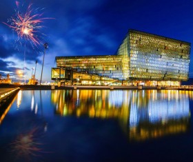 The beautiful Reykjavik HAPA Concert Hall Stock Photo