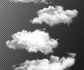 Transparent cloud vectors material set 01