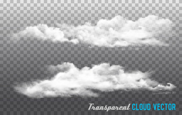 Transparent Cloud Vectors Material Set 02 Free Download