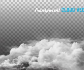 Transparent cloud vectors material set 04