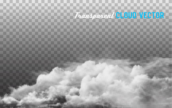 Transparent cloud vectors material set 04
