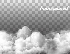 Transparent cloud vectors material set 05