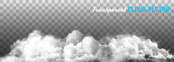 Transparent cloud vectors material set 05