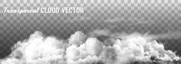 Transparent cloud vectors material set 06