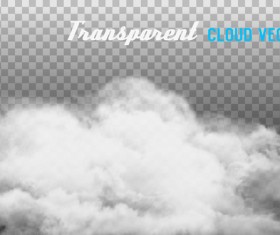 Transparent cloud vectors material set 07