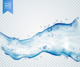 Transparent water splash effect vector illustration 01