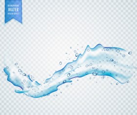 Transparent water splash effect vector illustration 03