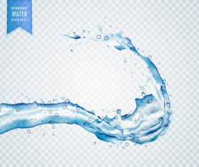Transparent water splash effect vector illustration 05