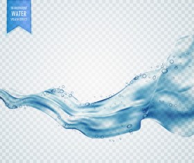 Transparent water splash effect vector illustration 06