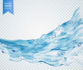 Transparent water splash effect vector illustration 07