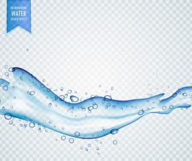 Transparent water splash effect vector illustration 09