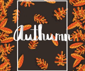 Vector autumn leaves background template