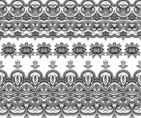 Vector lace borders black design 01